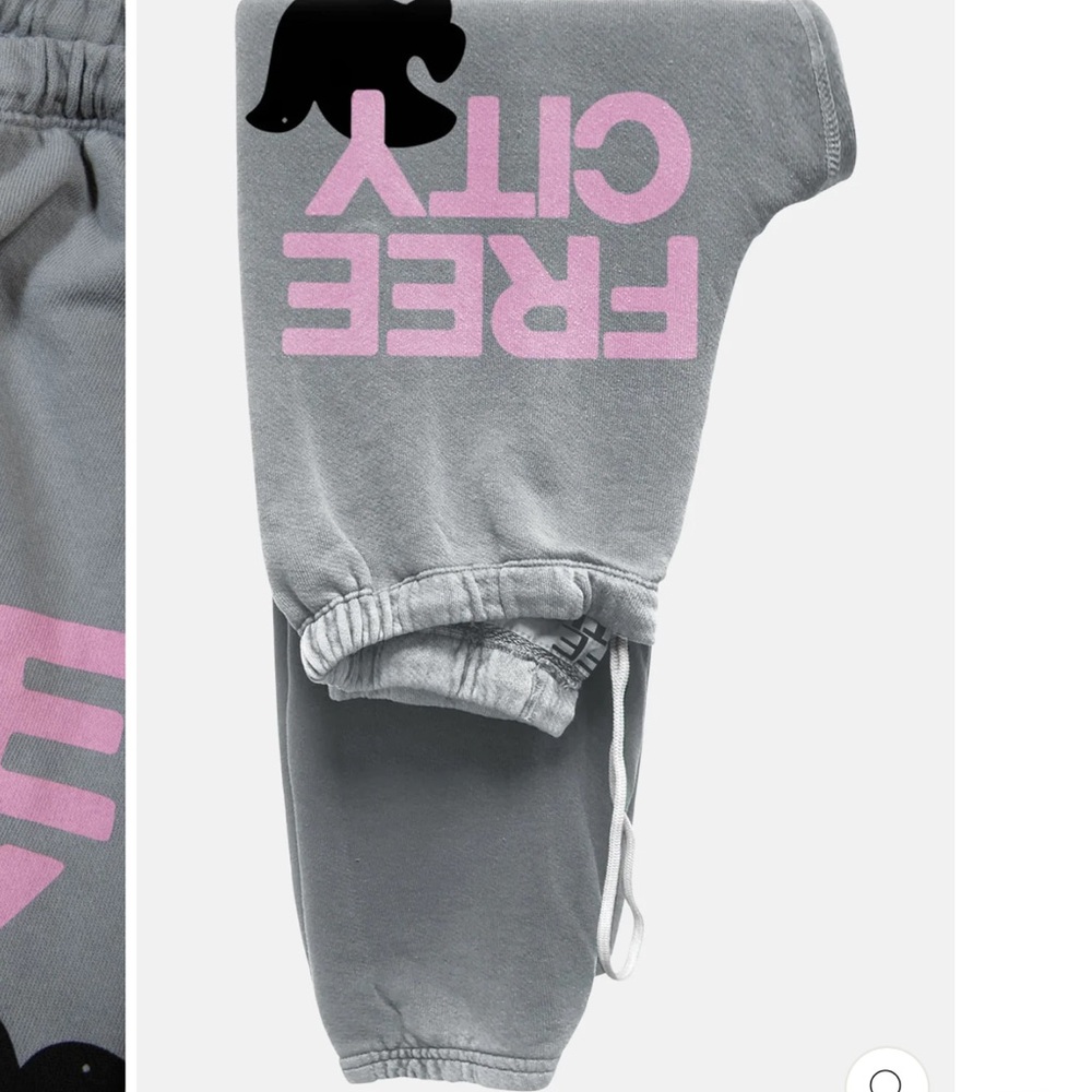 FREECITY LARGE SWEATPANTS SILVER CLOUD size medium M